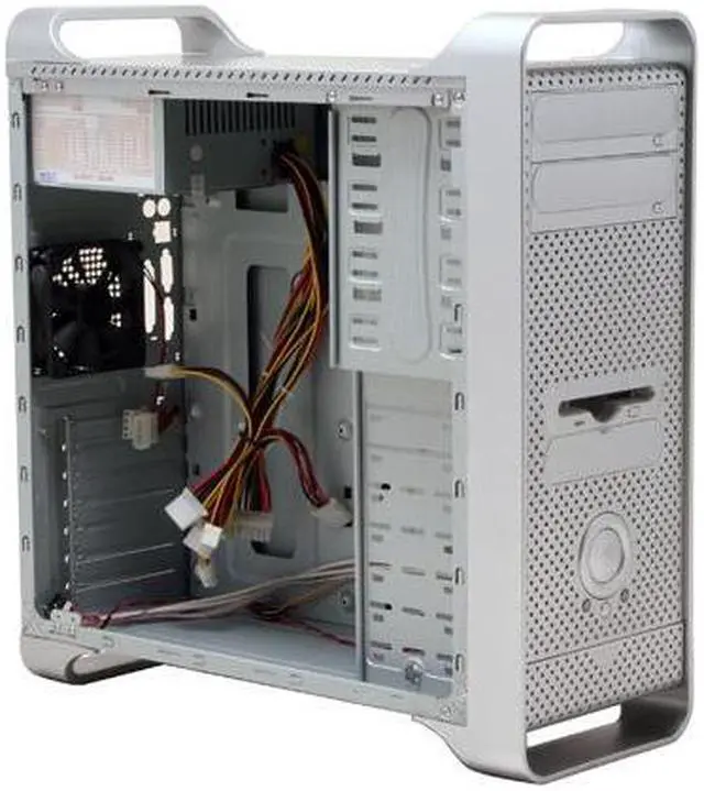 Alt view image 11 of 14 - Linkworld 431-06 C.2828 Silver SECC/SGCC rustproof and galvanized steel available ATX Mid Tower Computer Case 500W Power Supply