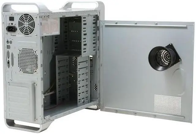 Alt view image 13 of 14 - Linkworld 431-06 C.2828 Silver SECC/SGCC rustproof and galvanized steel available ATX Mid Tower Computer Case 500W Power Supply