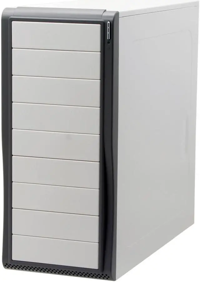 Alt view image 2 of 15 - Linkworld 50201-8801F+P50 Beige Steel ATX Mid Tower 9-Bays CD/DVD Duplicator Duplicator 550W Power Supply