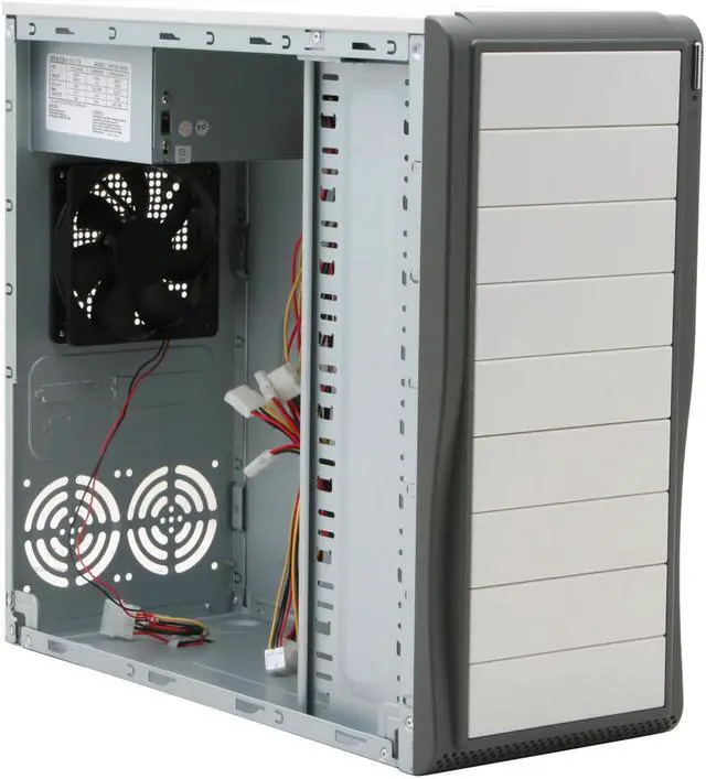 Alt view image 8 of 15 - Linkworld 50201-8801F+P50 Beige Steel ATX Mid Tower 9-Bays CD/DVD Duplicator Duplicator 550W Power Supply
