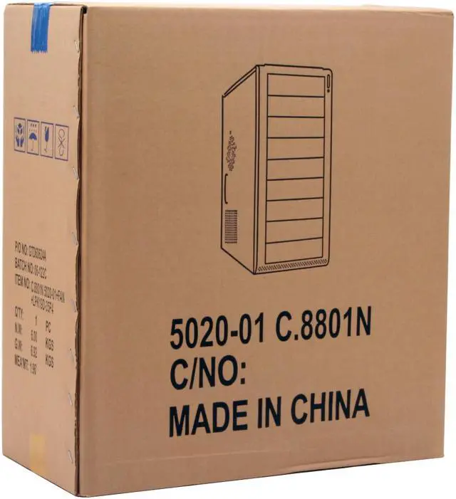 Alt view image 14 of 15 - Linkworld 50201-8801F+P50 Beige Steel ATX Mid Tower 9-Bays CD/DVD Duplicator Duplicator 550W Power Supply