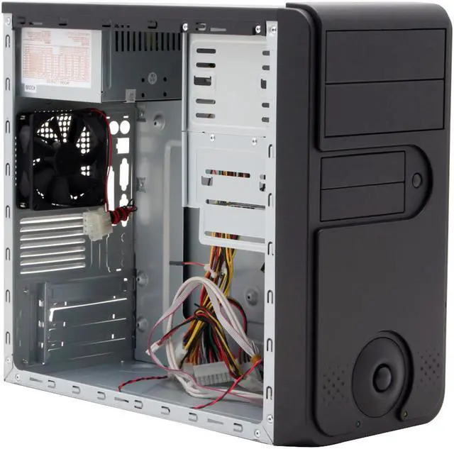 Alt view image 8 of 15 - Linkworld PRESCOTT 437-01-C2222 Black SECC/SGCC Micro ATX Mid Tower Computer Case 430W Power Supply