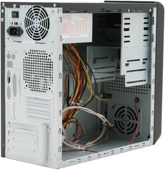 Alt view image 9 of 15 - Linkworld PRESCOTT 437-01-C2222 Black SECC/SGCC Micro ATX Mid Tower Computer Case 430W Power Supply