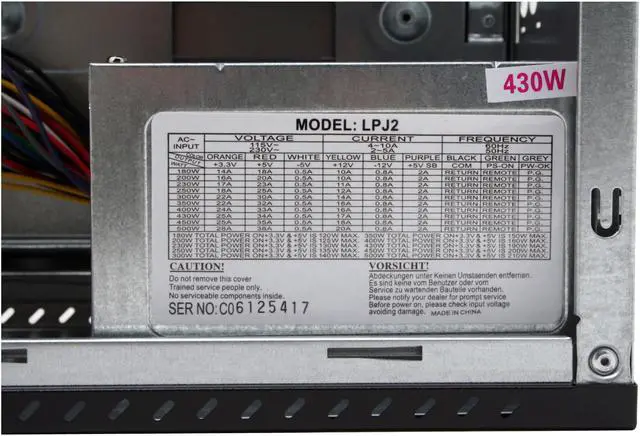 Alt view image 8 of 13 - Linkworld 3230-09-C2222U Black Steel ATX Mid Tower Computer Case 430W Power Supply