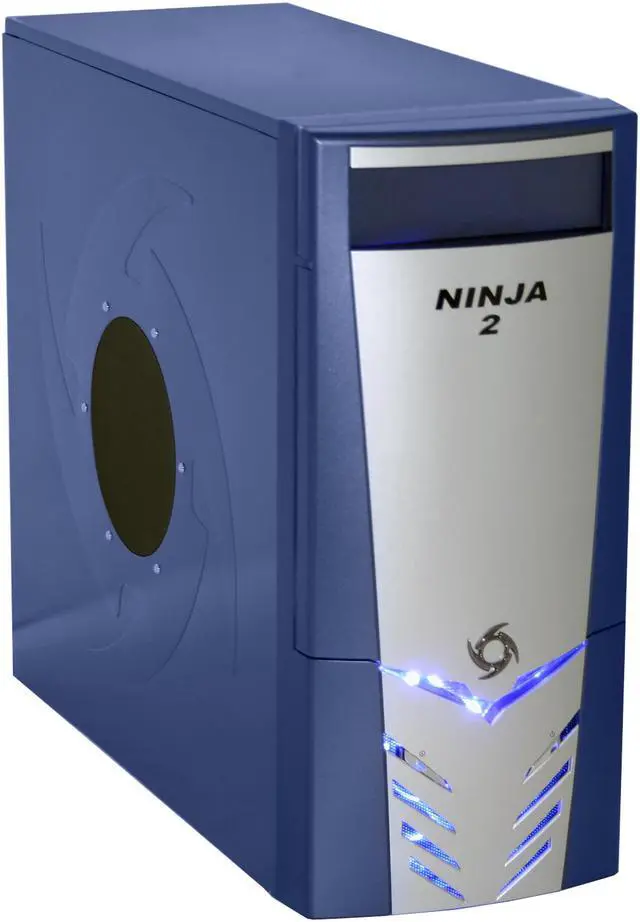 Main image of Linkworld 313-06-C2228 Blue/ Silver Steel ATX Mid Tower Computer Case
