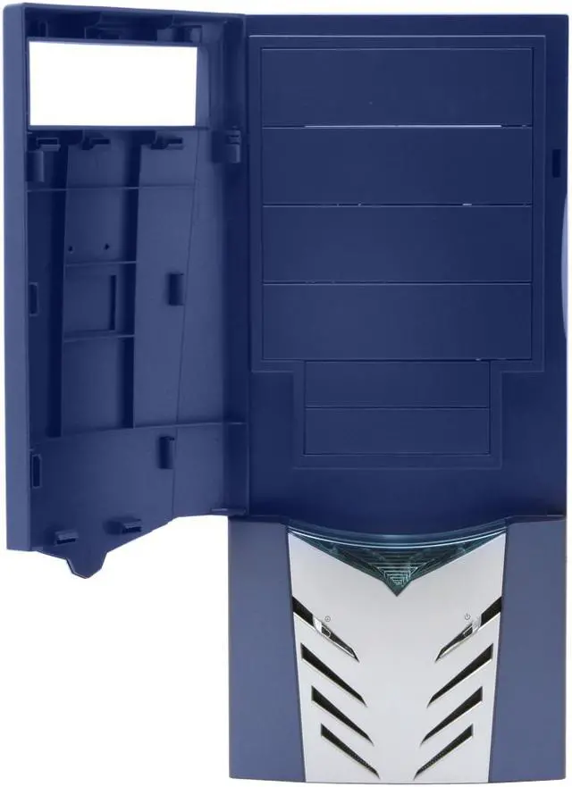 Alt view image 3 of 13 - Linkworld 313-06-C2228 Blue/ Silver Steel ATX Mid Tower Computer Case