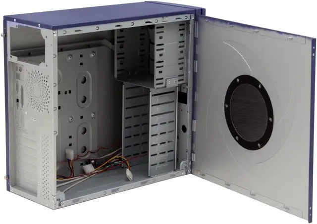 Alt view image 5 of 13 - Linkworld 313-06-C2228 Blue/ Silver Steel ATX Mid Tower Computer Case