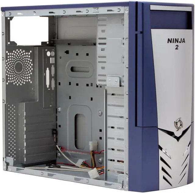 Alt view image 7 of 13 - Linkworld 313-06-C2228 Blue/ Silver Steel ATX Mid Tower Computer Case