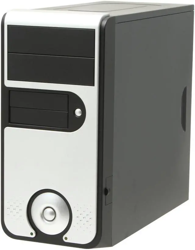 Alt view image 2 of 15 - Linkworld 437-01-C2229 Black/ Champaign Gold Steel Micro ATX Mini Tower Computer Case 430W Power Supply