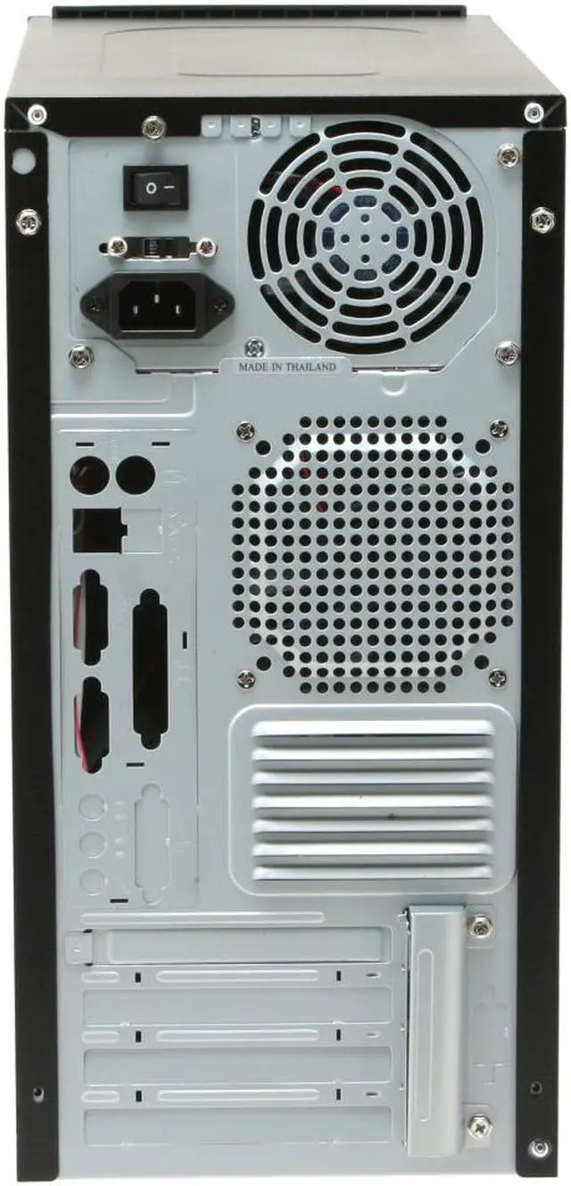 Alt view image 14 of 15 - Linkworld 437-01-C2229 Black/ Champaign Gold Steel Micro ATX Mini Tower Computer Case 430W Power Supply