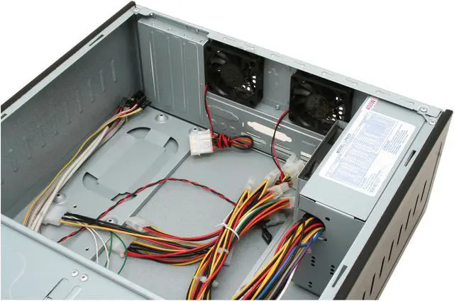 Alt view image 8 of 12 - Linkworld Black body/ Silver strip Steel 6280-01 Micro ATX Media Center / HTPC Case