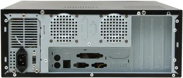 Alt view image 11 of 12 - Linkworld Black body/ Silver strip Steel 6280-01 Micro ATX Media Center / HTPC Case