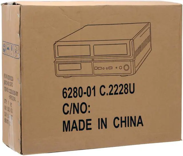 Alt view image 12 of 12 - Linkworld Black body/ Silver strip Steel 6280-01 Micro ATX Media Center / HTPC Case