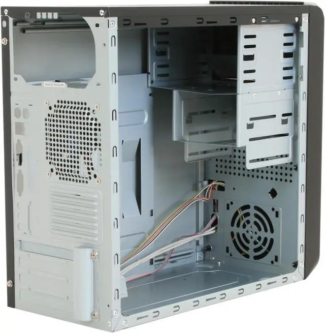 Alt view image 6 of 11 - Linkworld 43701-229FU Black/ Champaign Gold Steel Micro ATX Mini Tower Computer Case