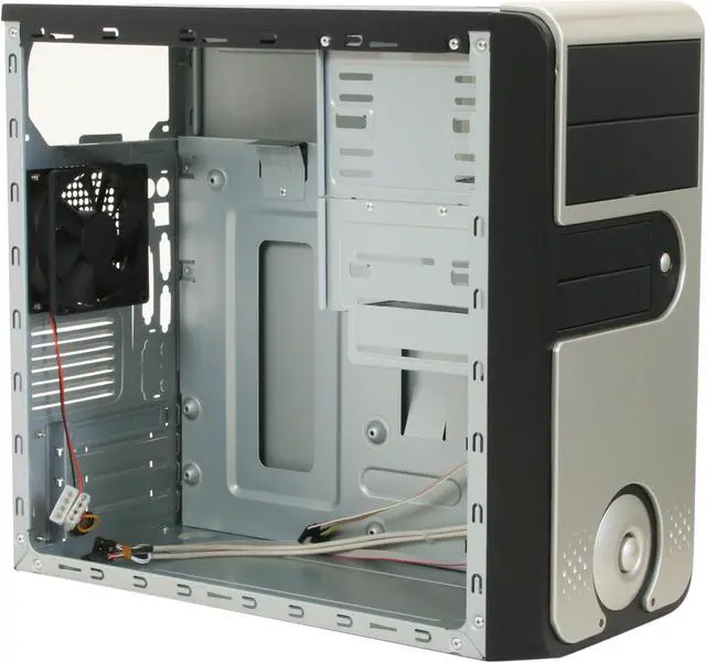 Alt view image 8 of 11 - Linkworld 43701-229FU Black/ Champaign Gold Steel Micro ATX Mini Tower Computer Case