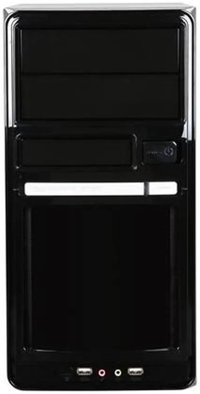 Alt view image 2 of 9 - Linkworld 43706-228FU+P04 Black Steel Micro ATX Mid Tower Computer Case 430W Power Supply