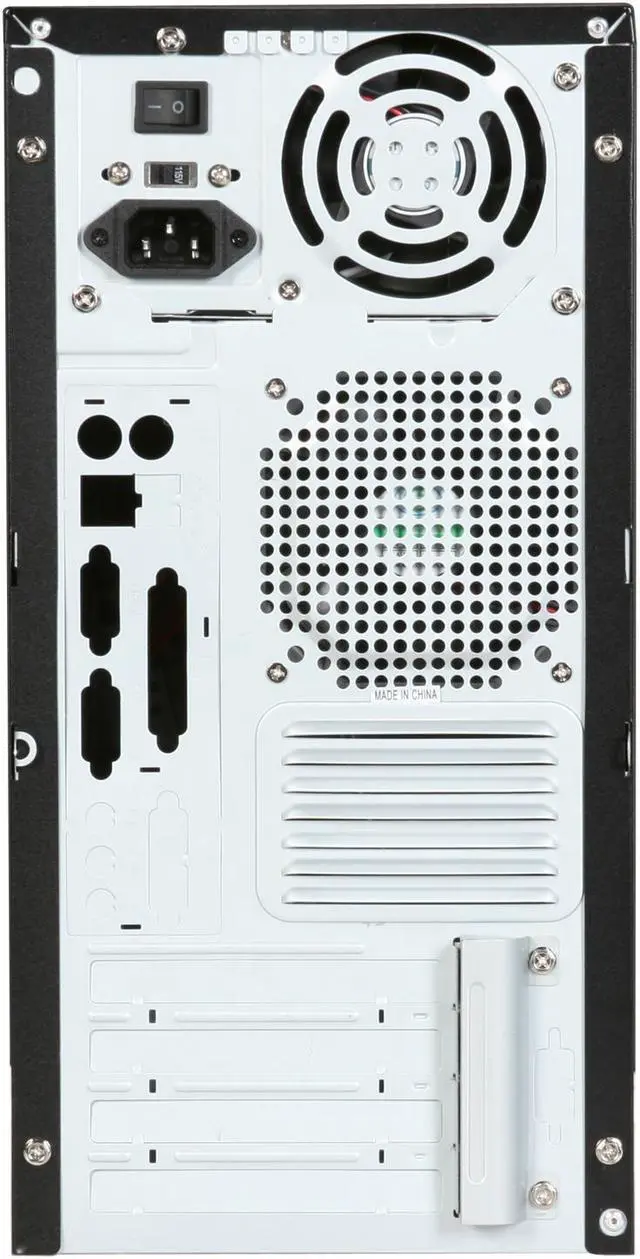 Alt view image 8 of 9 - Linkworld 43716-128FU+P04 black/silver Steel Micro ATX Mini Tower Computer Case 430W Power Supply