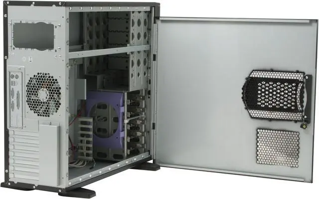 Alt view image 9 of 15 - iStarUSA Nitro Ax S-10000B Black Aluminum Front panel / 1.0mm SECC/SGCC chassis ATX Full Tower Computer Case