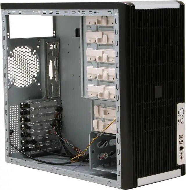 Alt view image 8 of 13 - iStarUSA S8 Storm Series Black 0.8mm SECC/SGCC (chassis) Aluminum Front Panel ATX Mid Tower Computer Case