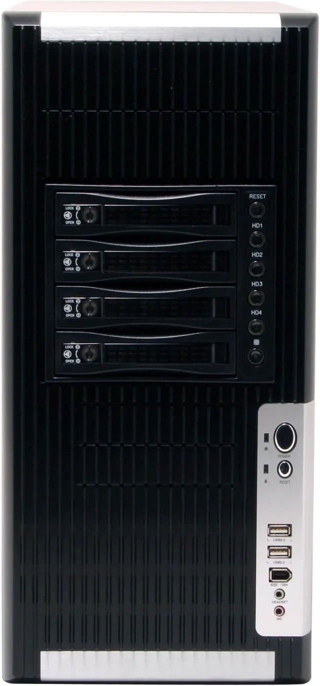 Alt view image 3 of 15 - iStarUSA S-8-BPU340-620w Black 1.0mm SECC/SGCC (chassis) ATX Mid Tower Computer Case 620W Power Supply