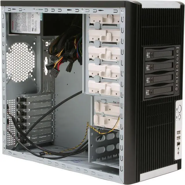 Alt view image 8 of 15 - iStarUSA S-8-BPU340-620w Black 1.0mm SECC/SGCC (chassis) ATX Mid Tower Computer Case 620W Power Supply