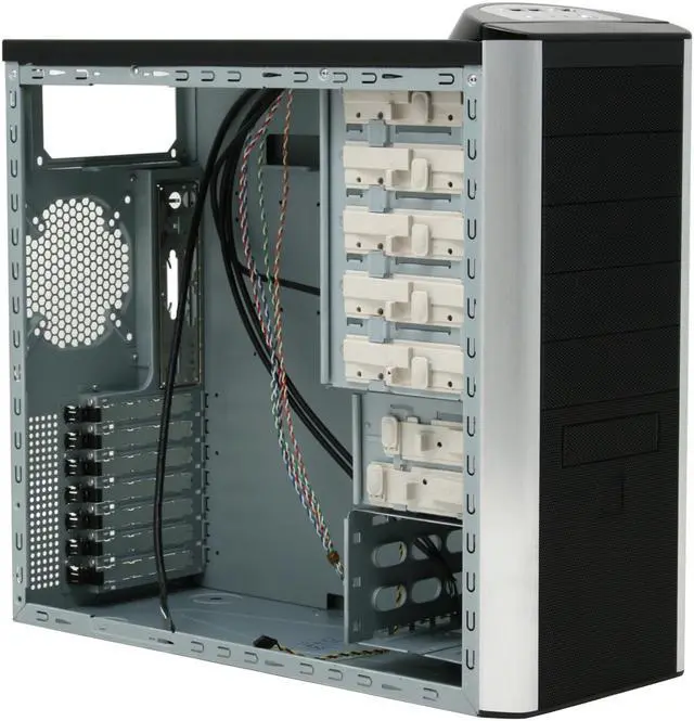 Alt view image 8 of 13 - iStarUSA Elegant Storm S-9B-ROHS Black Aluminum / Steel ATX Mid Tower Computer Case