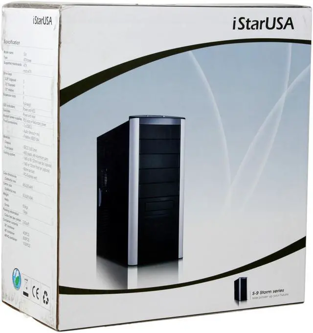 Alt view image 13 of 13 - iStarUSA Elegant Storm S-9B-ROHS Black Aluminum / Steel ATX Mid Tower Computer Case
