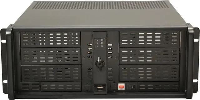 Alt view image 2 of 7 - iStarUSA D-400-6-ND Black 1.2mm SECC Zinc-Coated Steel 4U Rackmount Compact Stylish Chassis 6 External 5.25" Drive Bays