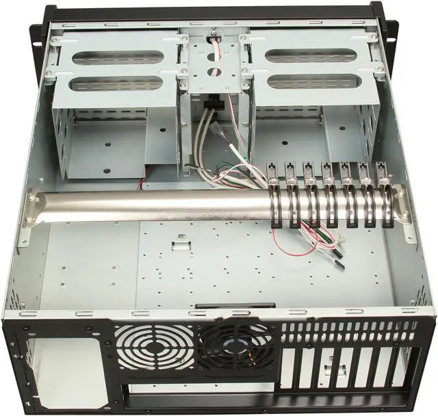 Alt view image 5 of 7 - iStarUSA D-400-6-ND Black 1.2mm SECC Zinc-Coated Steel 4U Rackmount Compact Stylish Chassis 6 External 5.25" Drive Bays