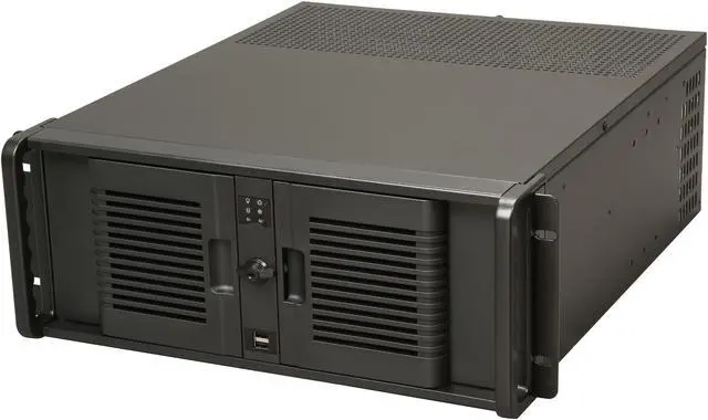 Main image of iStarUSA D-407PL Black Steel 4U Rackmount Compact Stylish Server Case 7 External 5.25" Drive Bays