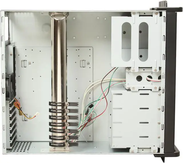 Alt view image 6 of 7 - iStarUSA D-407PL Black Steel 4U Rackmount Compact Stylish Server Case 7 External 5.25" Drive Bays