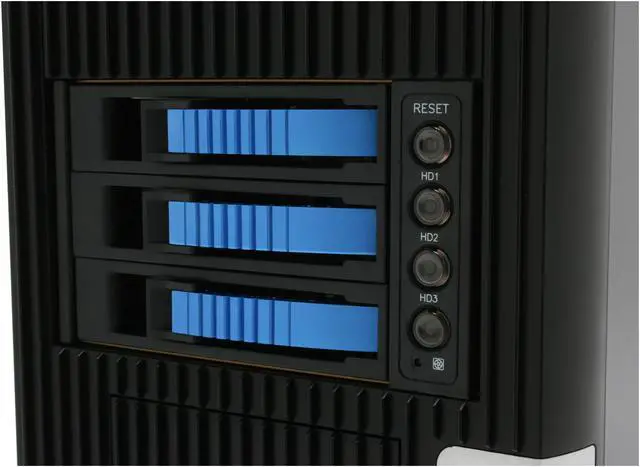 Alt view image 4 of 14 - iStarUSA S-8-H23-Blue Black Aluminum / Steel ATX Mid Tower Computer Case