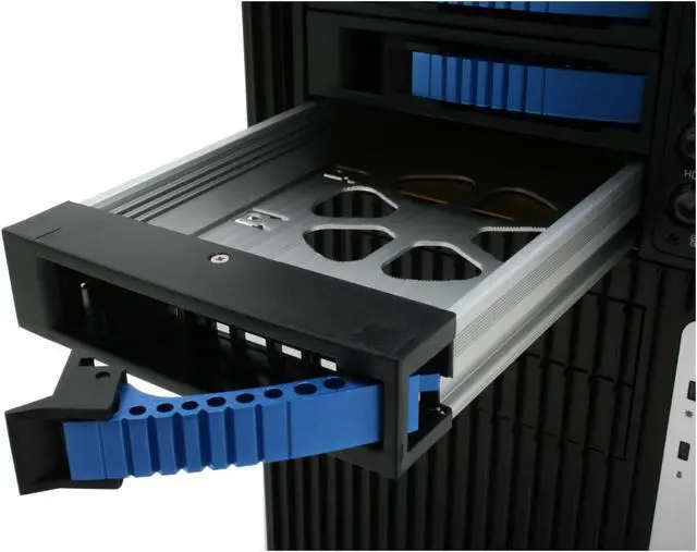 Alt view image 6 of 14 - iStarUSA S-8-H23-Blue Black Aluminum / Steel ATX Mid Tower Computer Case