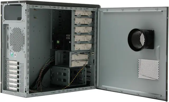 Alt view image 10 of 14 - iStarUSA S-8-H23-Blue Black Aluminum / Steel ATX Mid Tower Computer Case