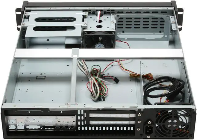 Alt view image 9 of 13 - iStarUSA D-200-PFS Black Steel 2U Rackmount Server Case 1 External 5.25" Drive Bays