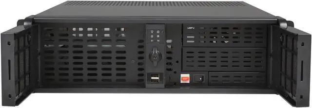 Alt view image 2 of 7 - iStarUSA 3U Stylish Zinc-Coated Steel Rackmount Server Chassis Front-Mounted ATX Power Supply (D-300-PFS)