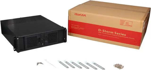 Alt view image 7 of 7 - iStarUSA 3U Stylish Zinc-Coated Steel Rackmount Server Chassis Front-Mounted ATX Power Supply (D-300-PFS)