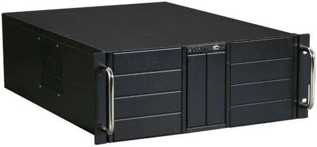 Main image of iStarUSA D-410 Black Zinc-Coated Steel 4U Rackmount Server Case 10 External 5.25" Drive Bays