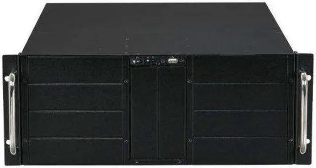 Alt view image 2 of 12 - iStarUSA D-410 Black Zinc-Coated Steel 4U Rackmount Server Case 10 External 5.25" Drive Bays