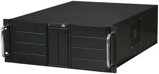 Alt view image 3 of 12 - iStarUSA D-410 Black Zinc-Coated Steel 4U Rackmount Server Case 10 External 5.25" Drive Bays