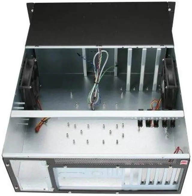 Alt view image 8 of 12 - iStarUSA D-410 Black Zinc-Coated Steel 4U Rackmount Server Case 10 External 5.25" Drive Bays