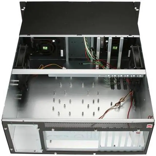 Alt view image 5 of 7 - iStarUSA D-410-B8SA Silver Zinc-Coated Steel 4U Rackmount Server Case 4 External 5.25" Drive Bays