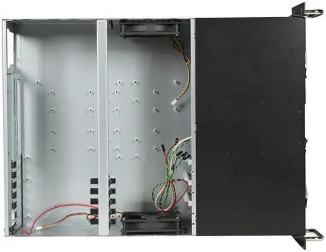 Alt view image 6 of 7 - iStarUSA D-410-B8SA Silver Zinc-Coated Steel 4U Rackmount Server Case 4 External 5.25" Drive Bays