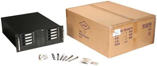 Alt view image 7 of 7 - iStarUSA D-410-B8SA Silver Zinc-Coated Steel 4U Rackmount Server Case 4 External 5.25" Drive Bays