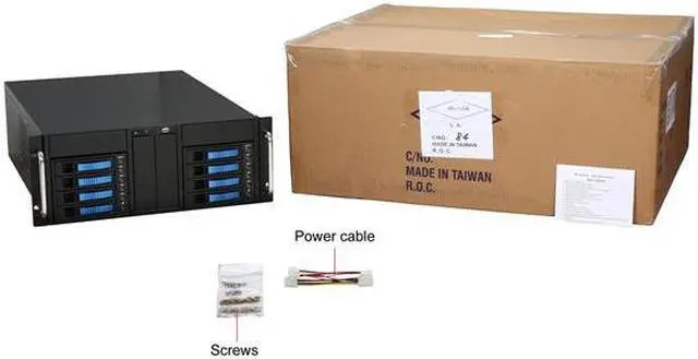 Alt view image 9 of 9 - iStarUSA D-410B8SA-BLUE Blue Zinc-Coated Steel 4U Rackmount Server Case