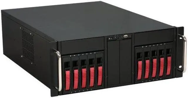 Alt view image 3 of 9 - iStarUSA D-410-B10SA-RED Red Zinc-Coated Steel 4U Rackmount Server Case