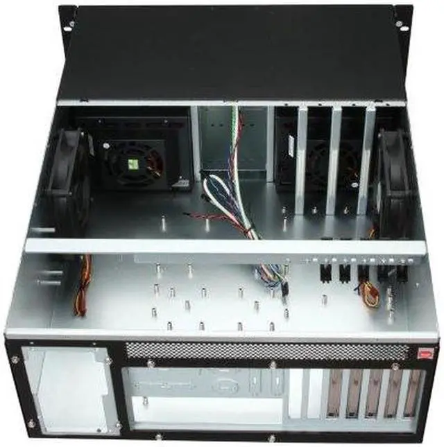 Alt view image 8 of 9 - iStarUSA D-410-B10SA-RED Red Zinc-Coated Steel 4U Rackmount Server Case