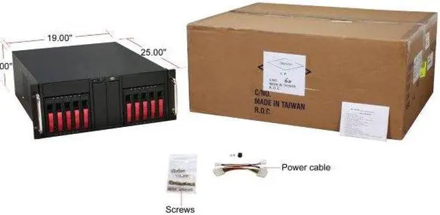 Alt view image 9 of 9 - iStarUSA D-410-B10SA-RED Red Zinc-Coated Steel 4U Rackmount Server Case