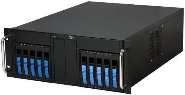 Main image of iStarUSA D-410B10SA-BLUE Blue Zinc-Coated Steel 4U Rackmount Server Case
