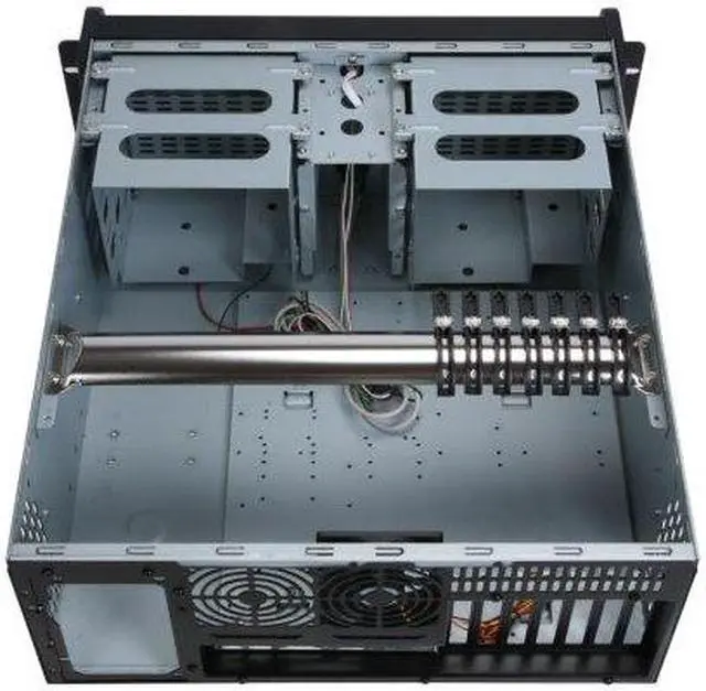 Alt view image 7 of 9 - iStarUSA D-400-6-RED Material of Front Bezel:Aluminum alloy Material of Handle: 1.2mm SECC Zinc-Coated Steel Material of Main Chassis: 1.2mm SECC Zinc-Coated Steel ( Japan Made ) 4U Rackmount Compact Stylish Rackmount Chassis 6 External 5.2